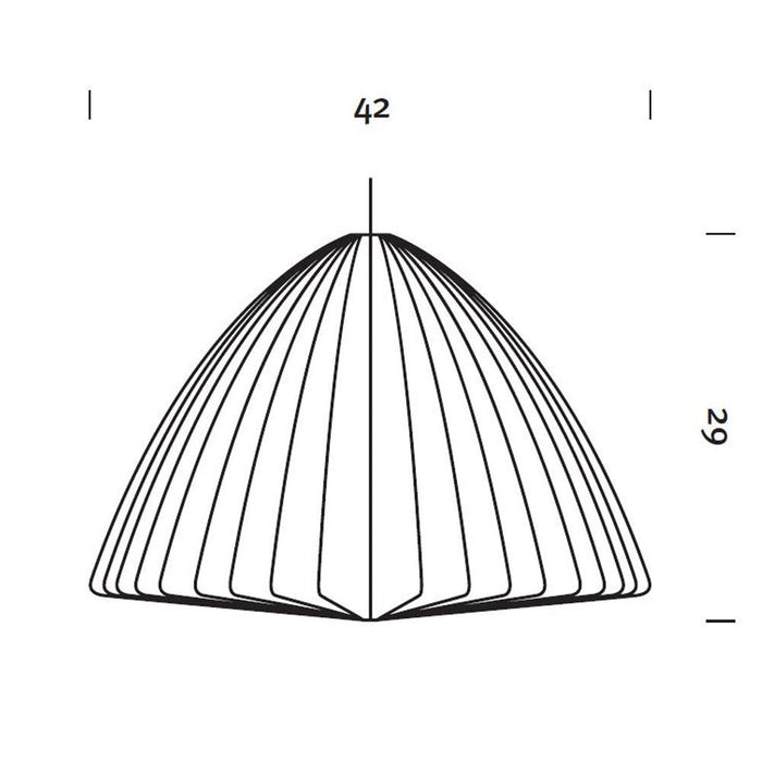Nelson® Bell Bubble Pendant Light in Line Drawing
