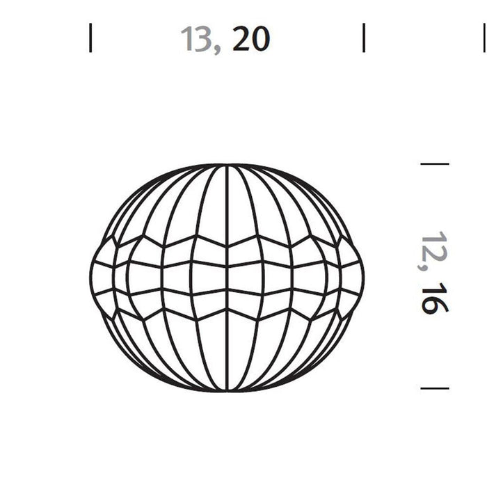 Nelson® Orbit Bubble Pendant Light in Line Drawing