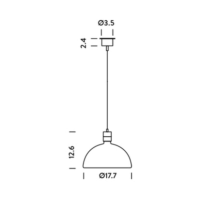 AM4 Pendant Light - line drawing.