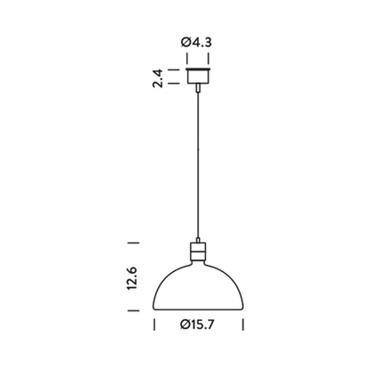 AM4 Pendant Light - line drawing.