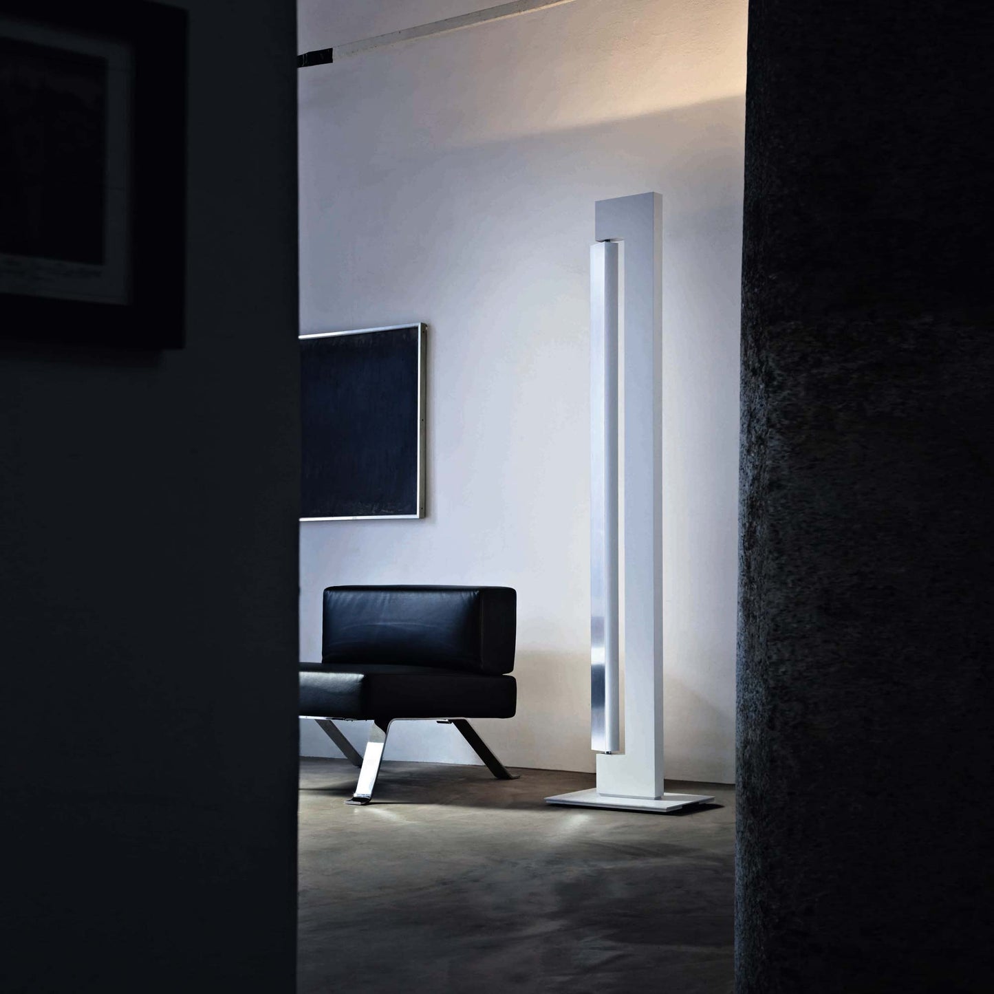 Ara LED Floor Lamp in living room.