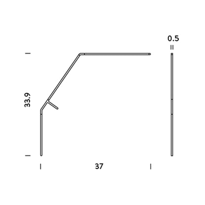 Bird LED Table Lamp - line drawing.