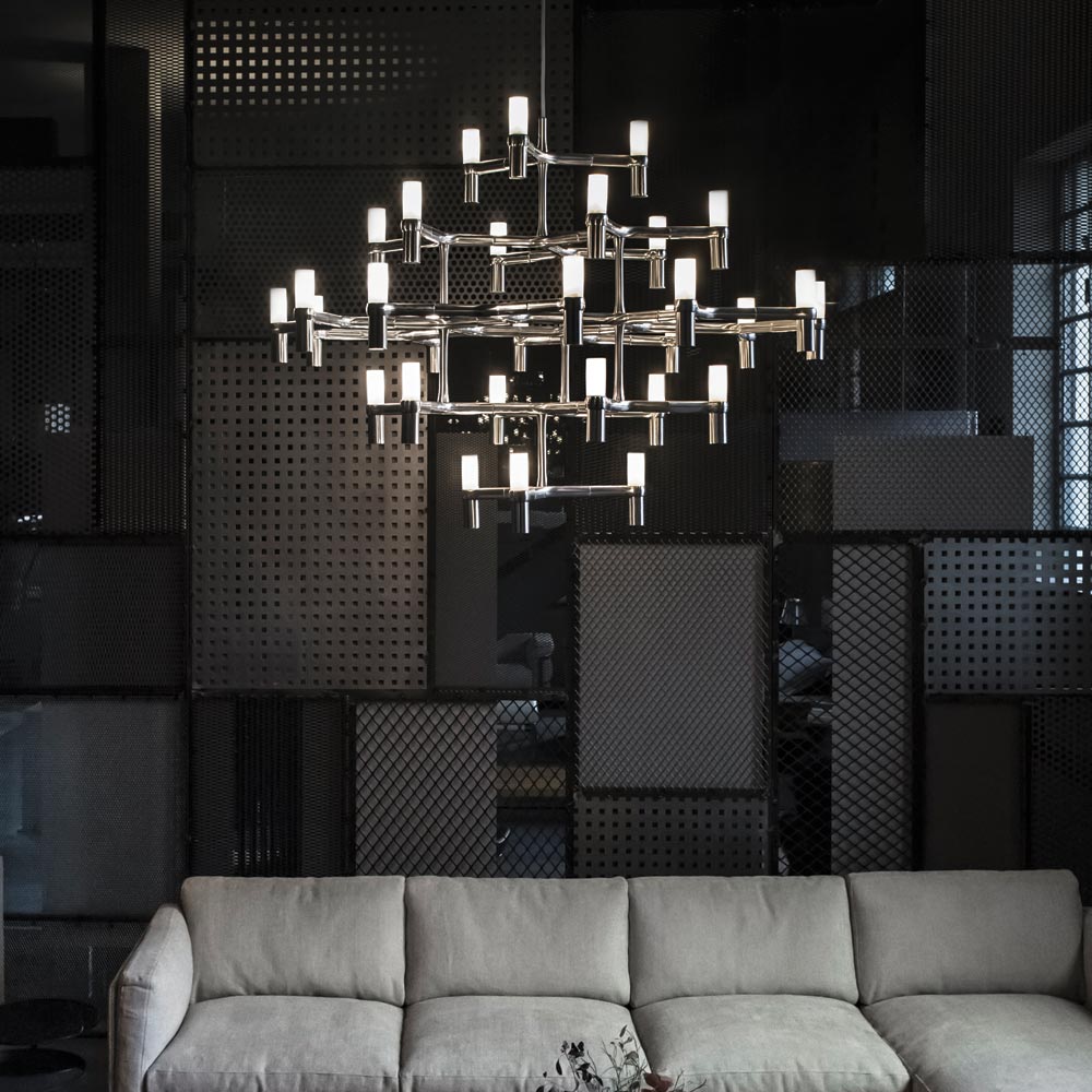 Crown Major LED Pendant Light in living room.