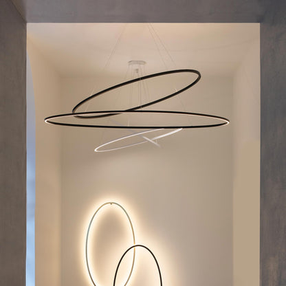 Ellisse LED Double Pendant Light in Detail.