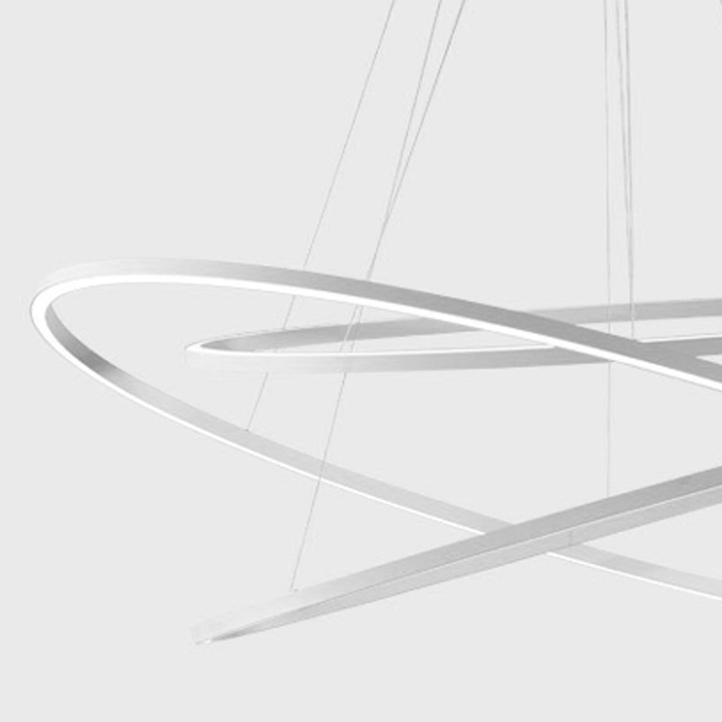 Ellisse LED Triple Pendant Light in Detail.