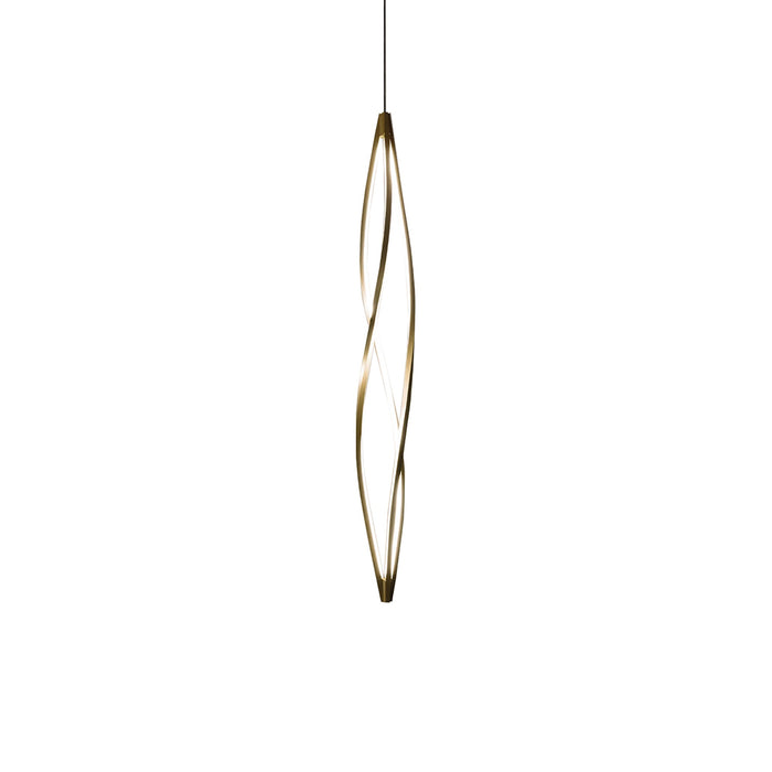 In The Wind LED Pendant Light in Gold (Vertical).