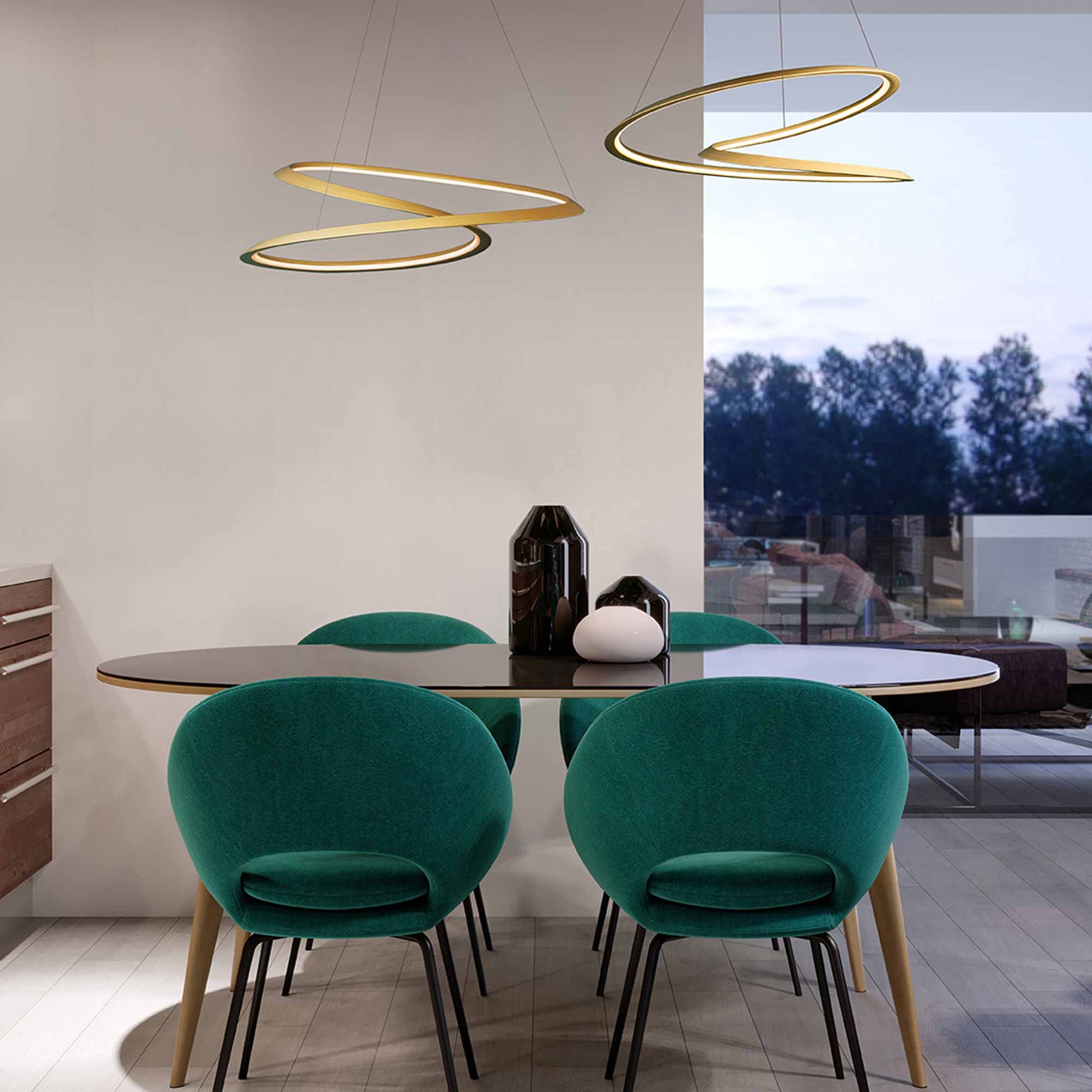 Kepler LED Pendant Light in dining room.