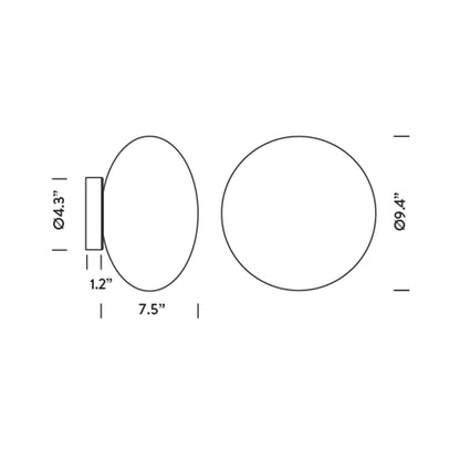 Maga Wall Light - line drawing.