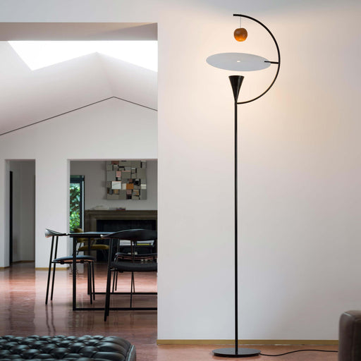 Newton LED Floor Lamp in living room.