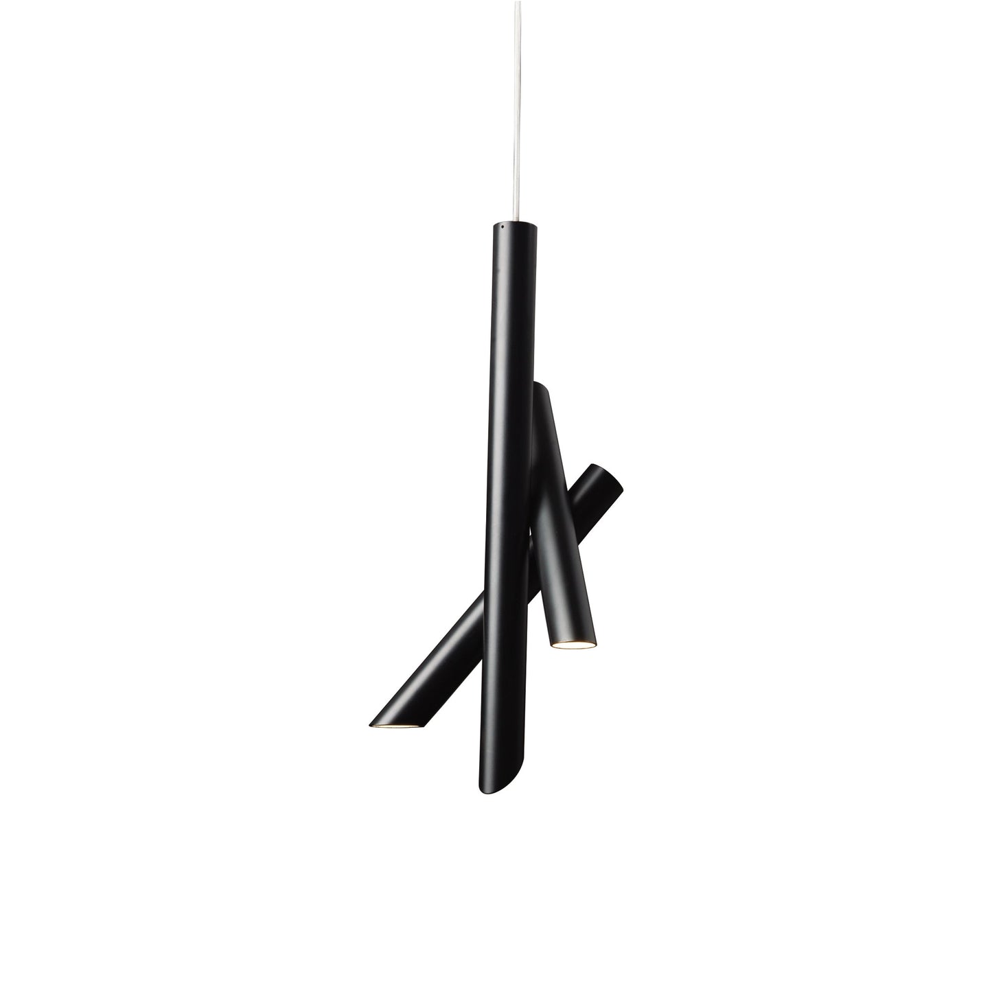 Tubes 3 LED Pendant Light in Black.