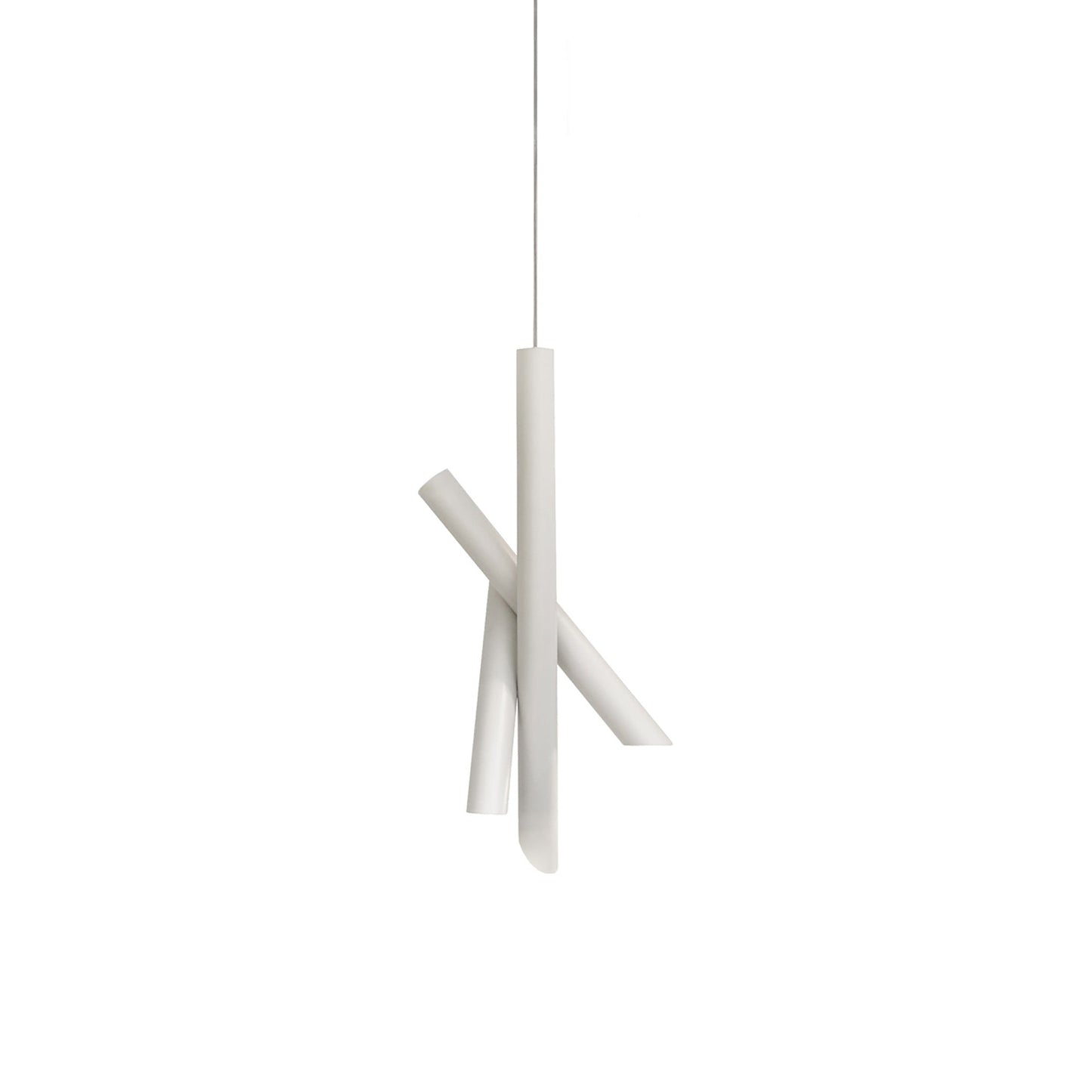 Tubes 3 LED Pendant Light in White.