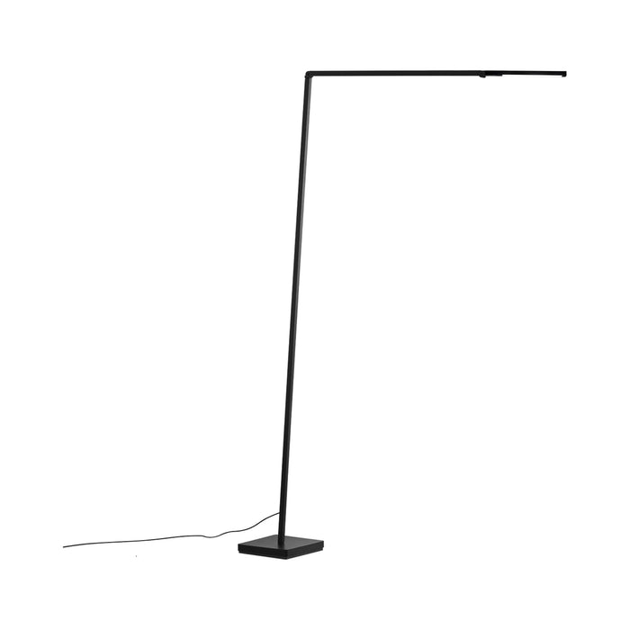 Untitled Linear LED Reading Floor Lamp in Black.