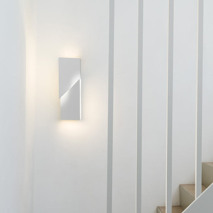 Wall Shadows Petite LED Wall Light in stairs.