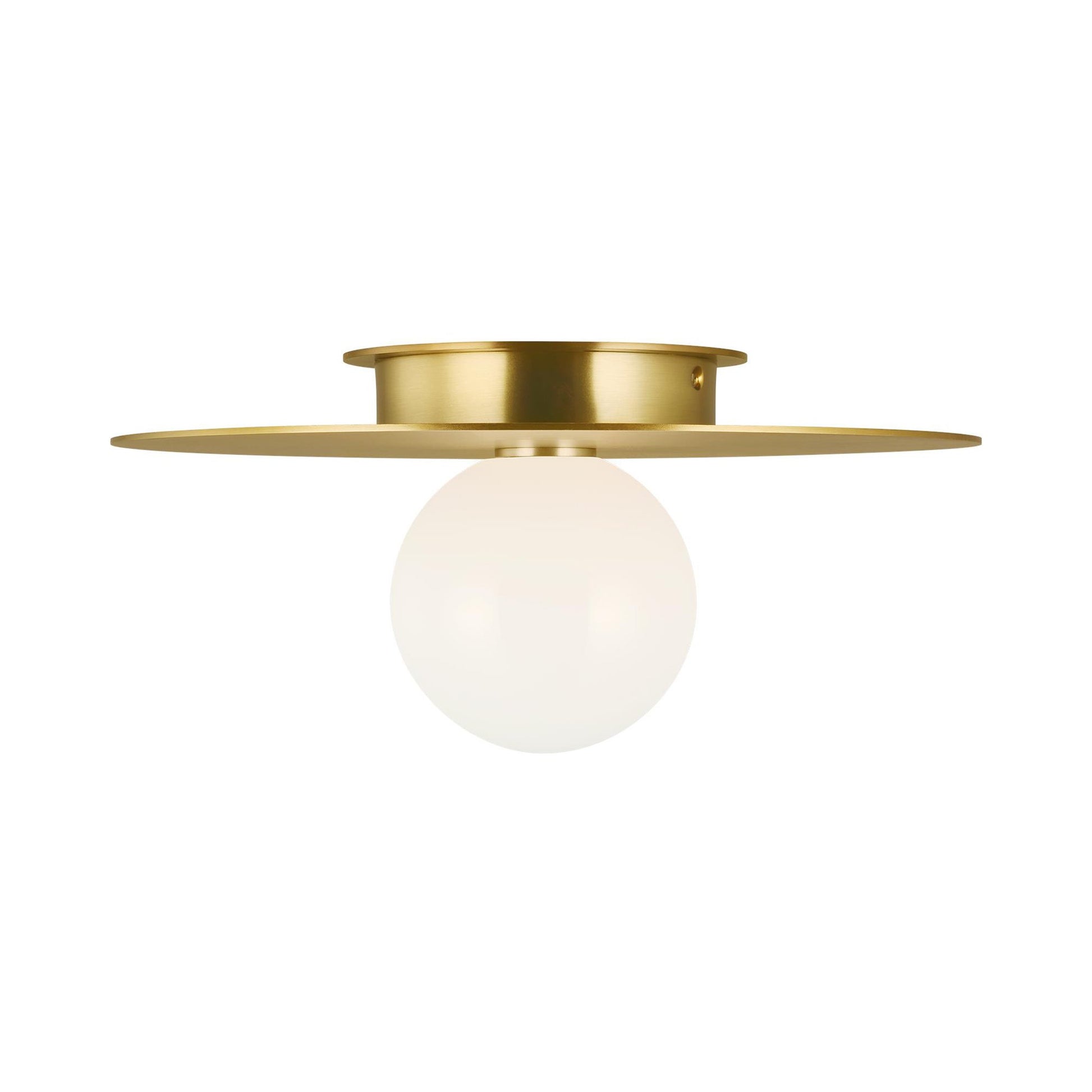 Nodes Flush Mount Ceiling Light in Burnished Brass (Medium).