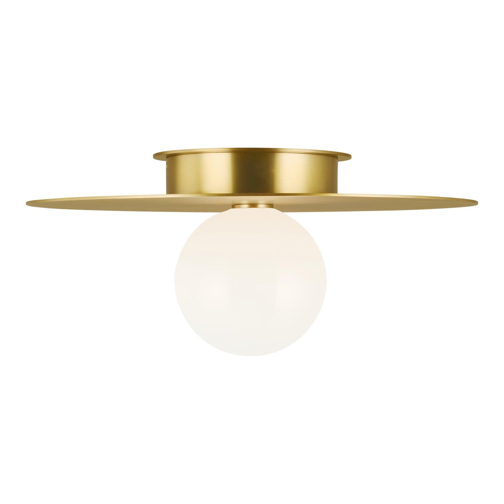 Nodes Flush Mount Ceiling Light in Burnished Brass (Large).