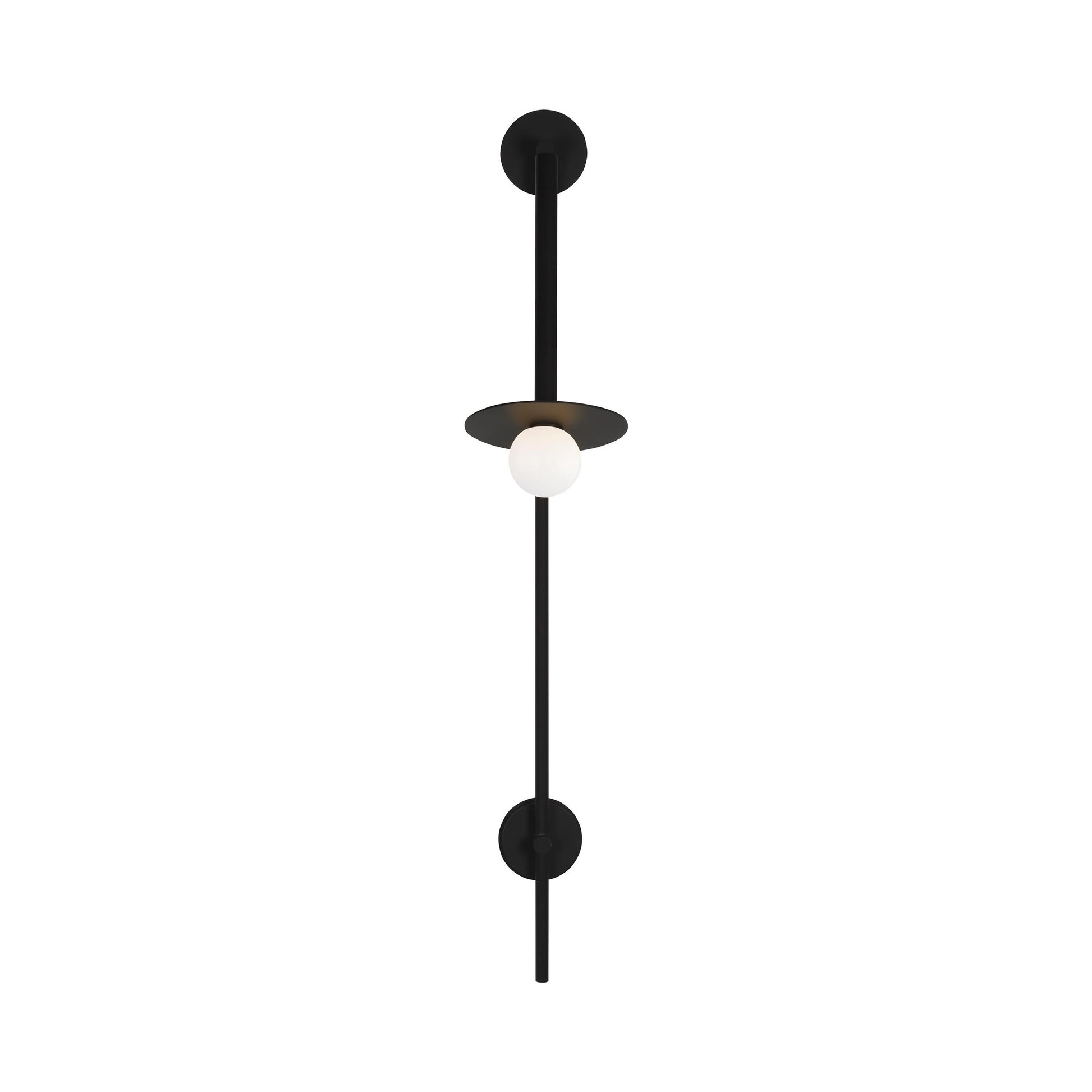 Nodes Pivot Bath Wall Light in Large/Midnight Black.