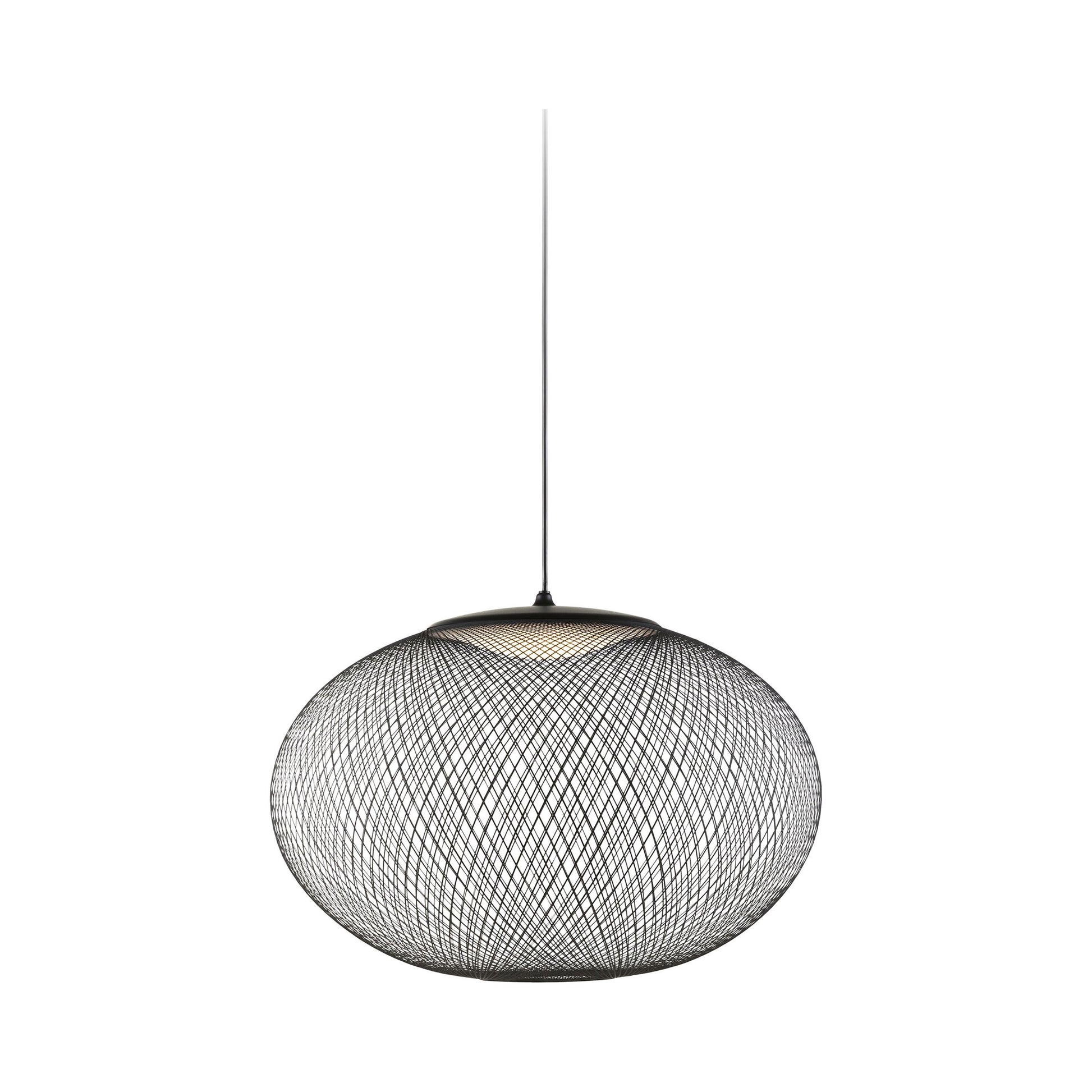 NR2 LED Pendant Light in Black (Medium).