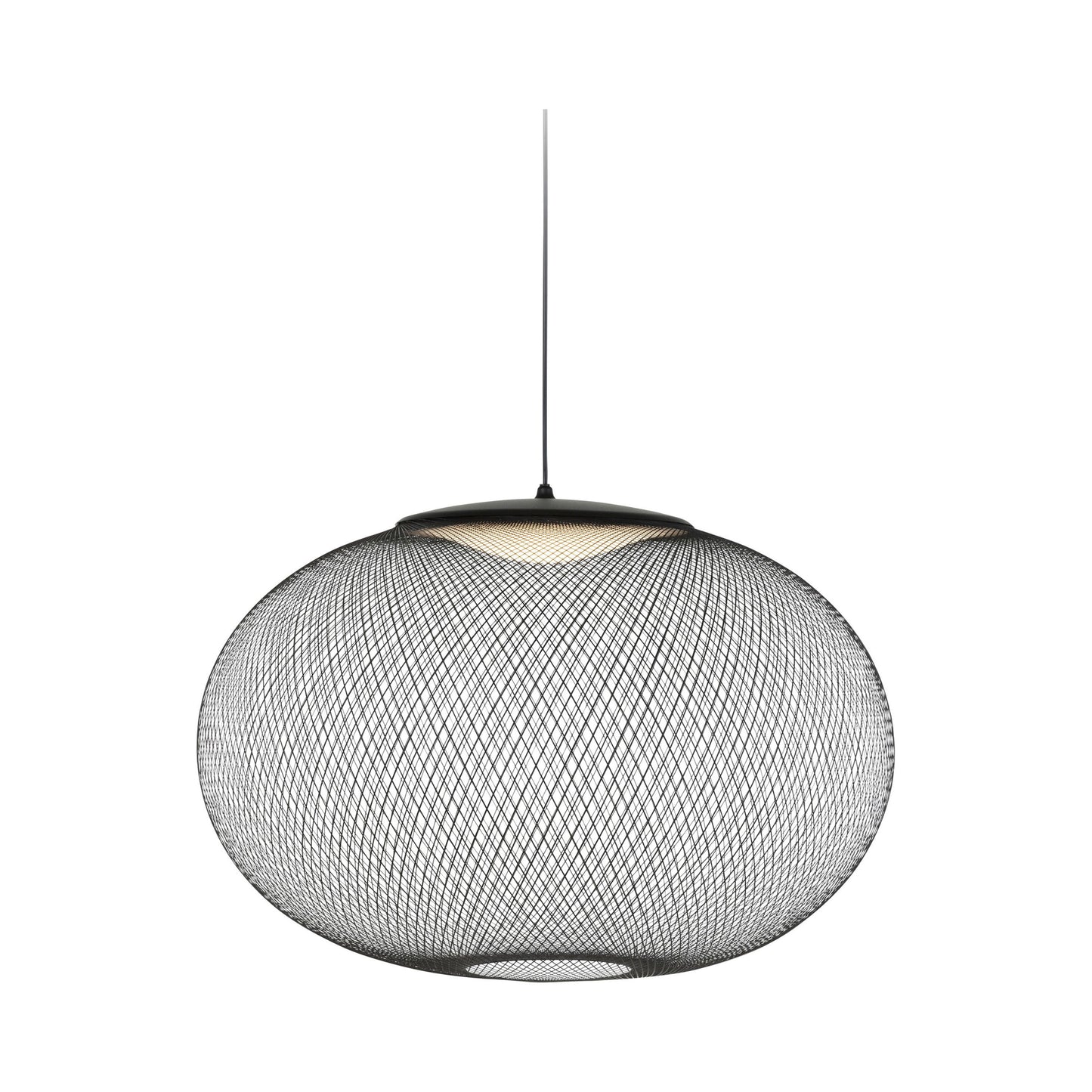 NR2 LED Pendant Light in Black (Large).