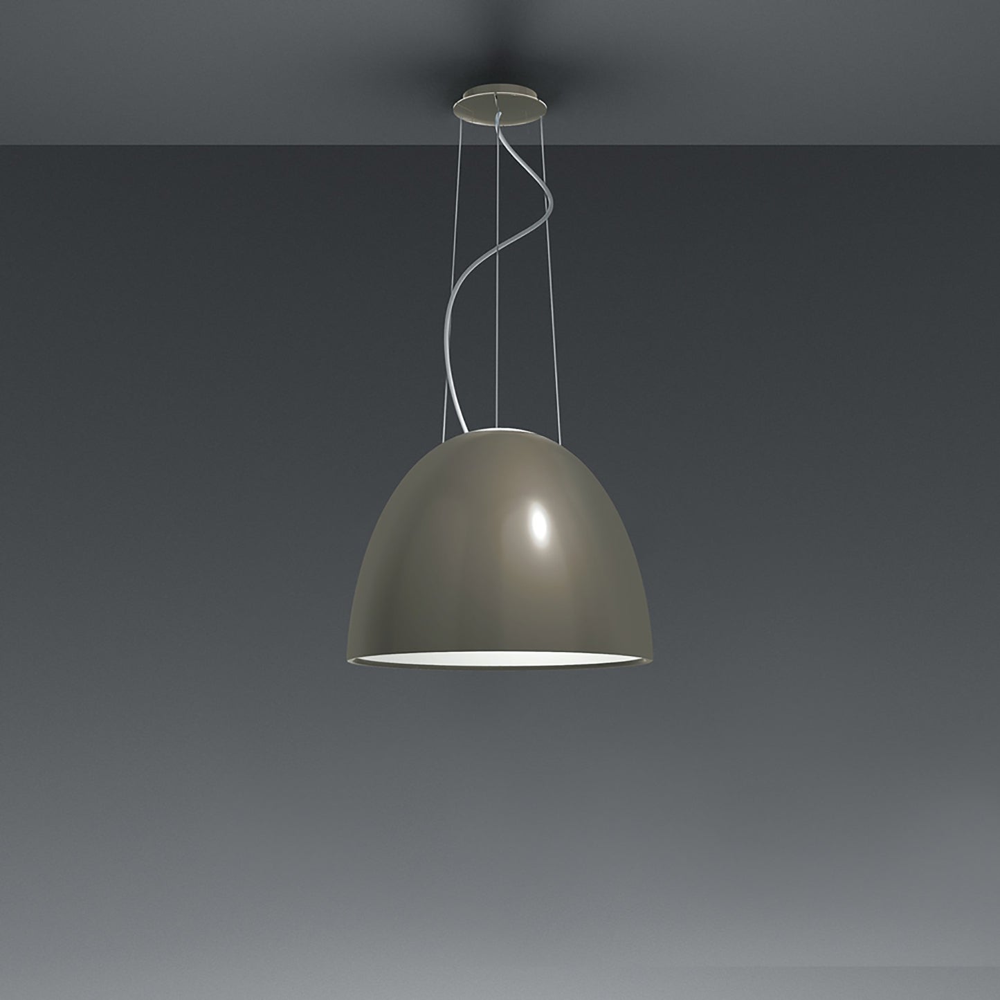 Nur Suspension Light in Gloss Grey/Standard/LED.