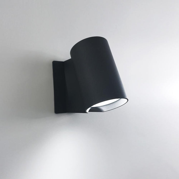 Oblique LED Wall Light in Anthracite Grey.