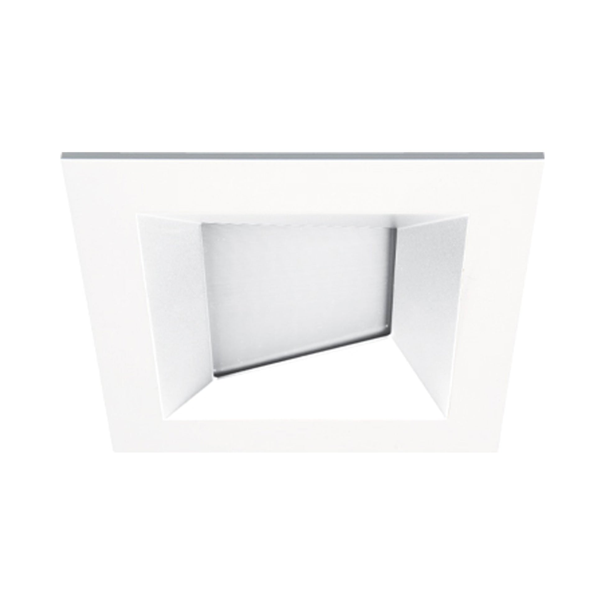 Ocularc 3.5 Square Wall Wash LED Recessed Trim in White.
