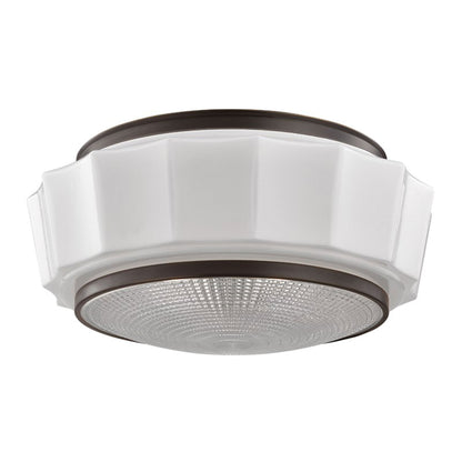 Odessa Flush Mount Ceiling Light in 3-Light/Old Bronze.