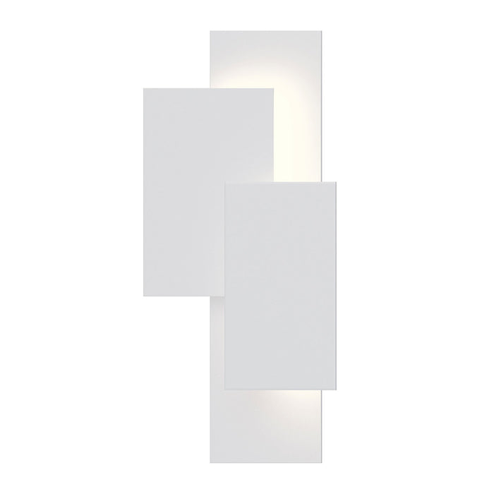 Offset Panels™ Outdoor LED Wall Light in Textured White.
