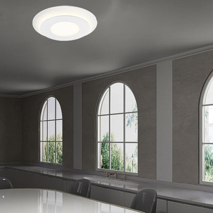 Offset™ LED Flush Mount Ceiling Light in dining room.