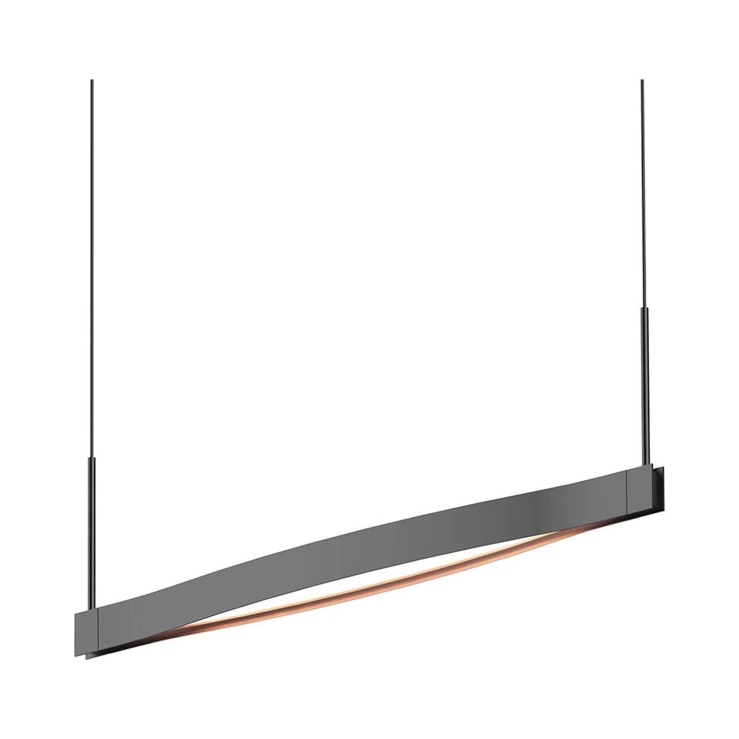 Ola™ LED Linear Pendant Light in Satin Black (1-Light).