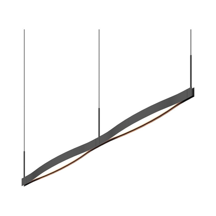 Ola™ LED Linear Pendant Light in Satin Black (2-Light).