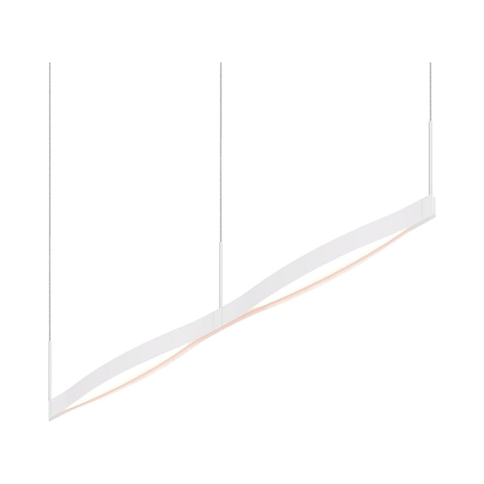 Ola™ LED Linear Pendant Light in Satin White (2-Light).