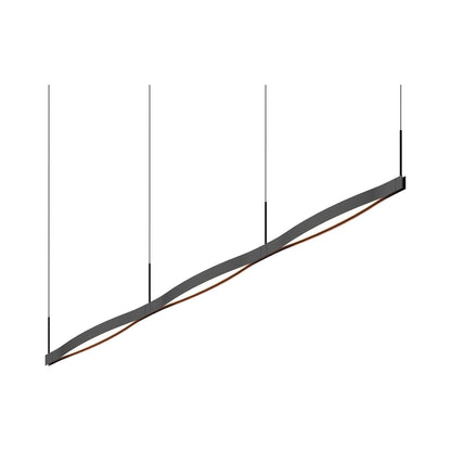 Ola™ LED Linear Pendant Light in Satin Black (3-Light).