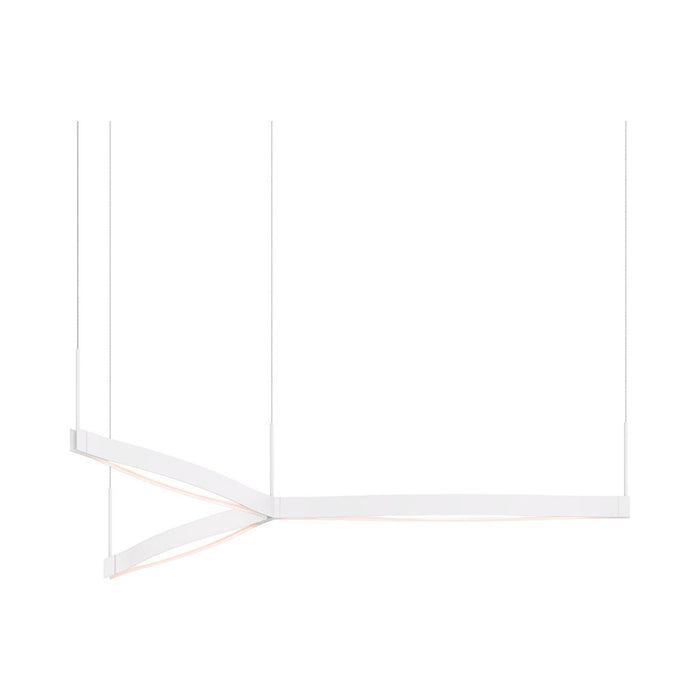 Ola™ Tri-Star LED Pendant Light in Satin White.