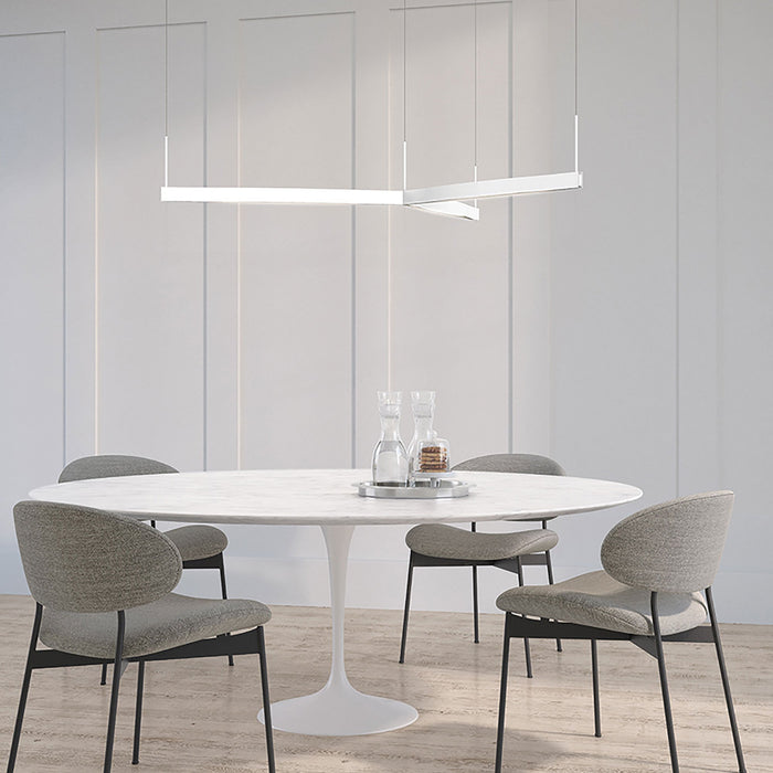 Ola™ Tri-Star LED Pendant Light in dining room.