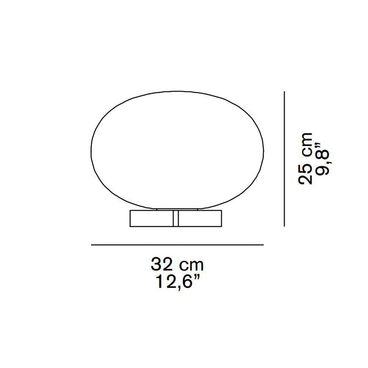 Alba Table Lamp - line drawing.