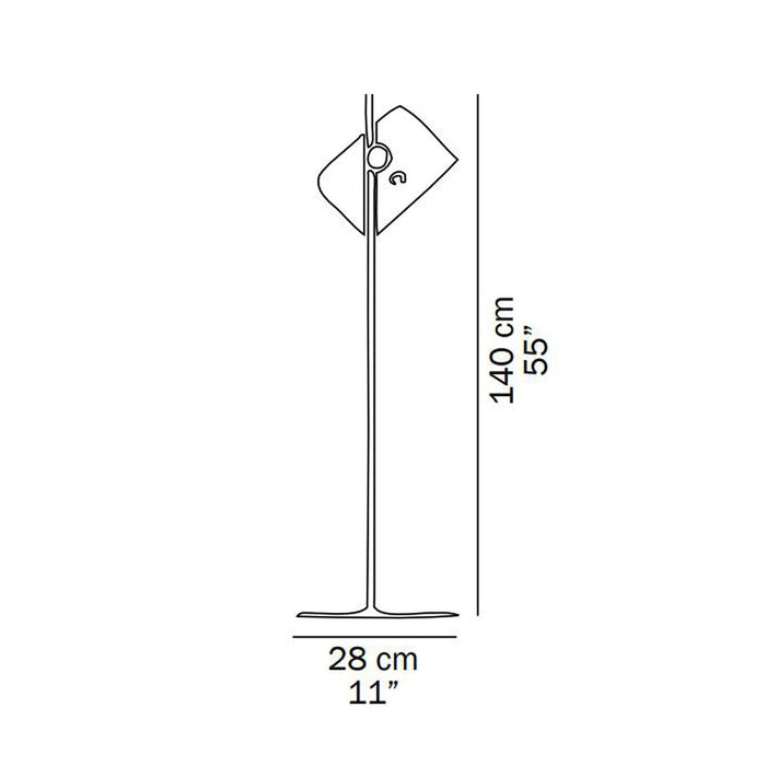 Coupe Floor Lamp - line drawing.