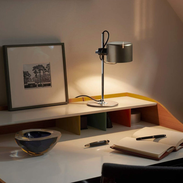 Mini Coupe LED Table Lamp in home office.
