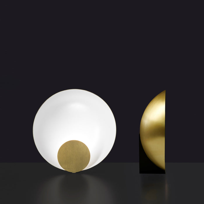 Siro LED Table Lamp in Satin Gold Glaze (Small).