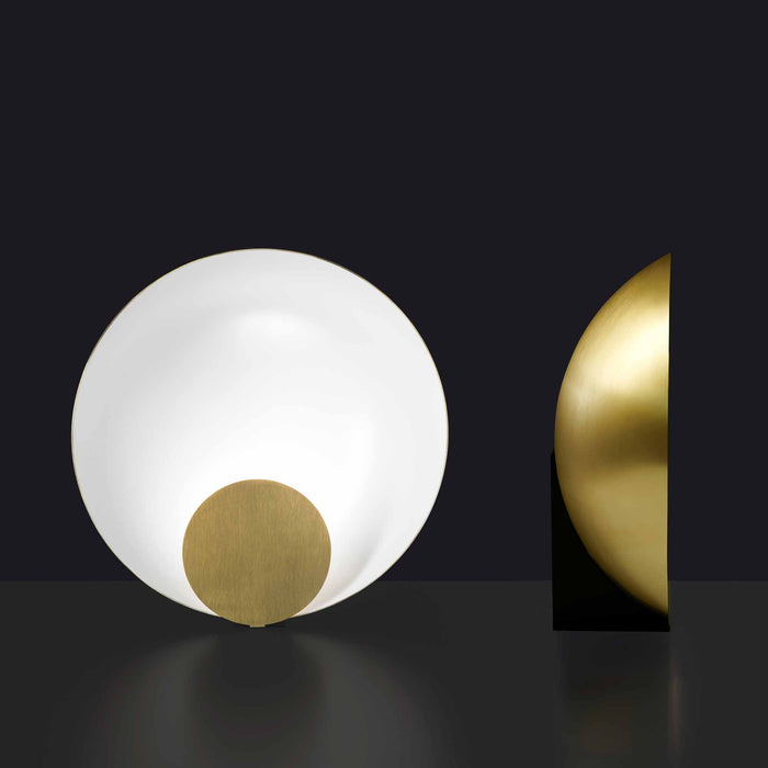 Siro LED Table Lamp in Satin Gold Glaze (Large).
