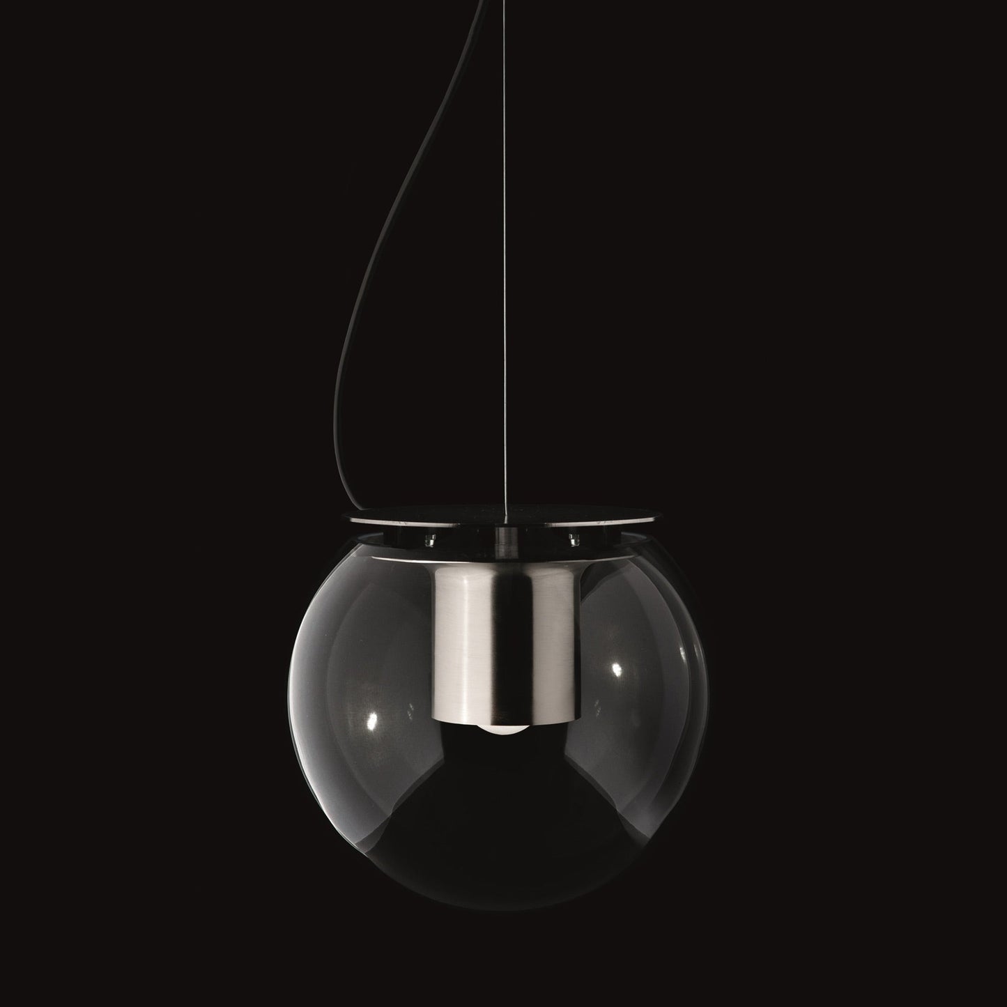 The Globe Pendant Light in Satin Nickel (Large).