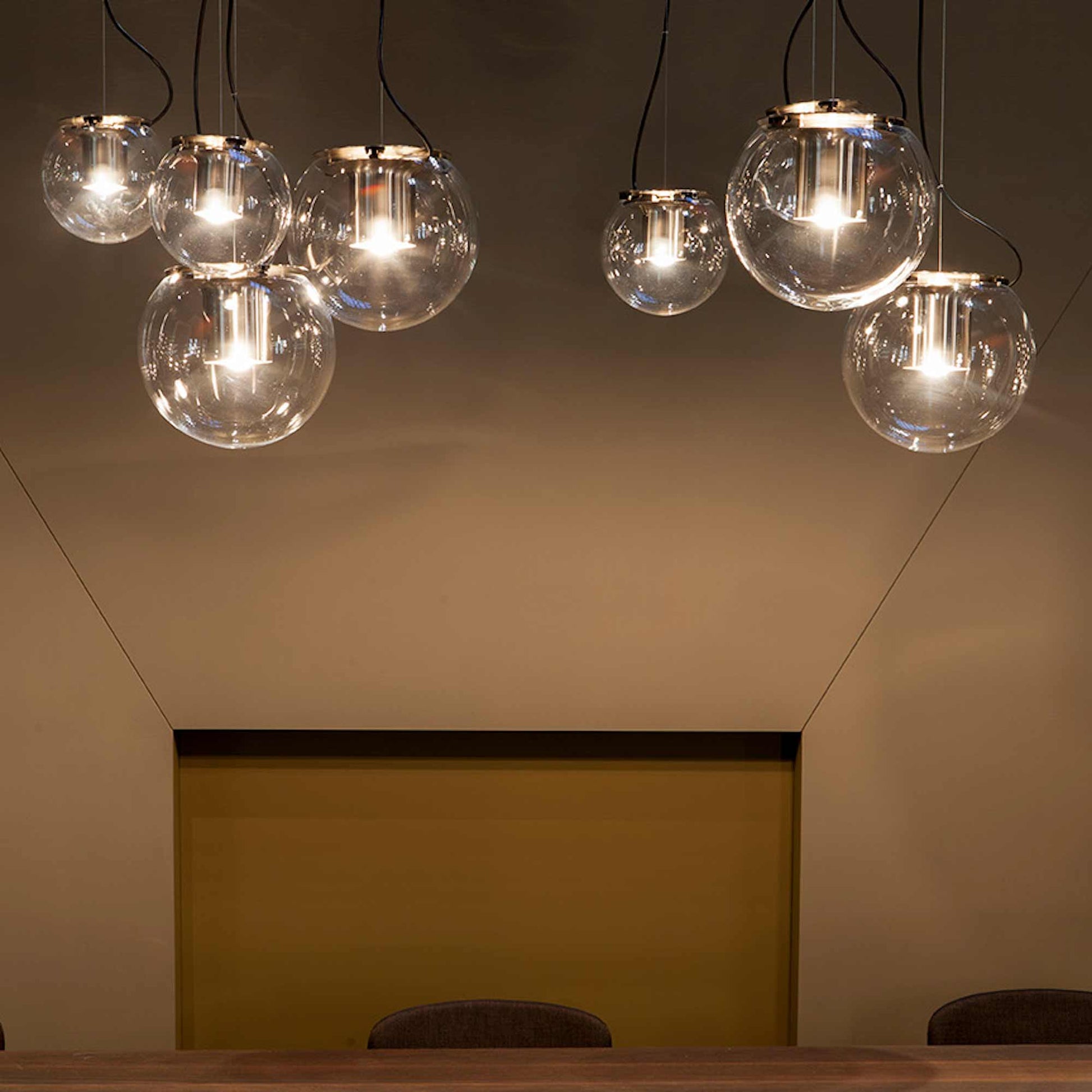 The Globe Pendant Light in dining room.