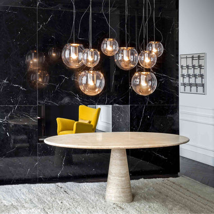 The Globe Pendant Light in living room.