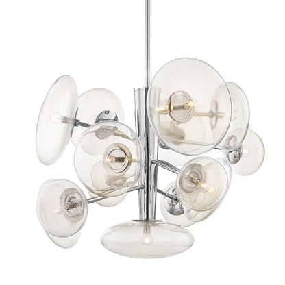 Opera Pendant Light in 14-Light/Polished Nickel.