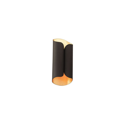 Opus LED Wall Light in Black and Gold.