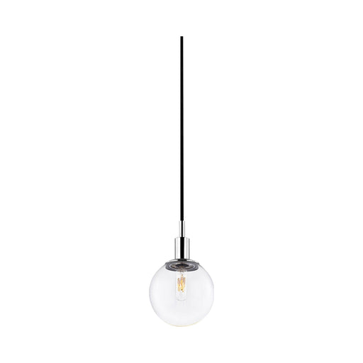 Orb Pendant Light in Polished Chrome / Clear.