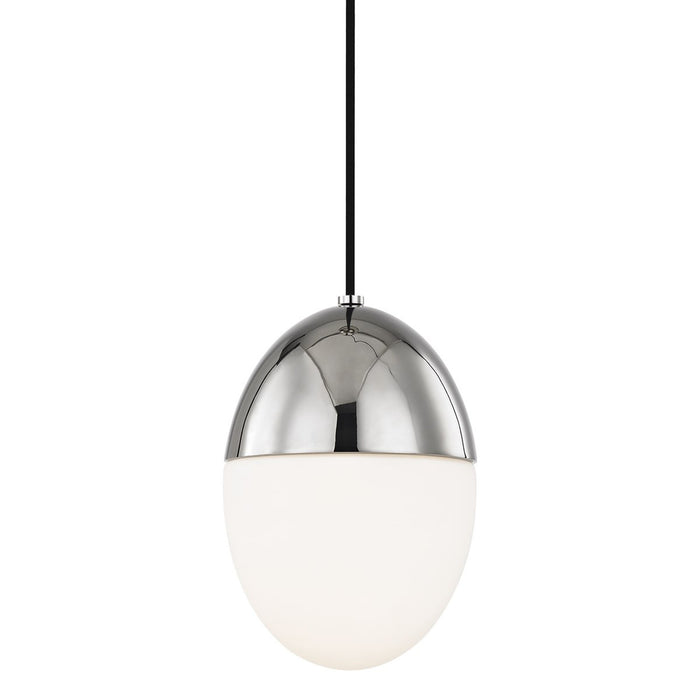 Orion Oval Pendant Light in Polished Nickel (Small).