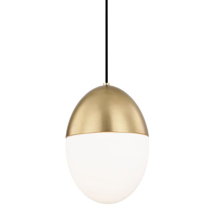 Orion Oval Pendant Light in Aged Brass (Large).