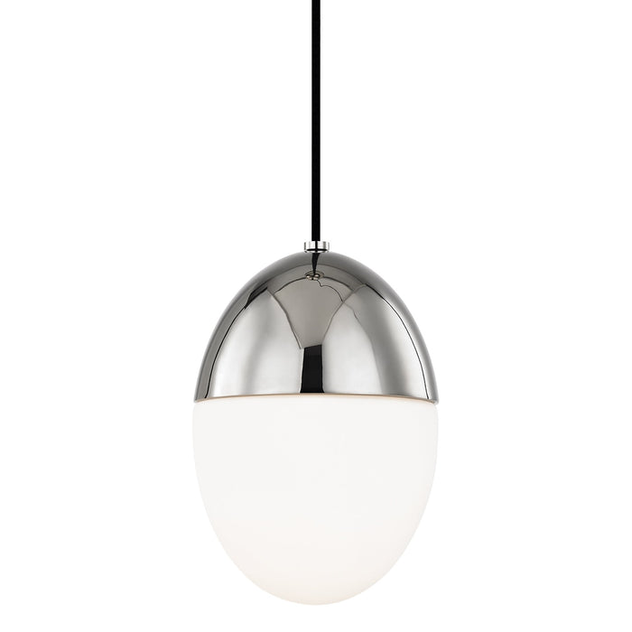 Orion Oval Pendant Light in Polished Nickel (Large).