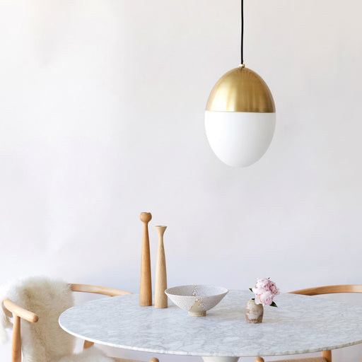 Orion Oval Pendant Light in dining room.