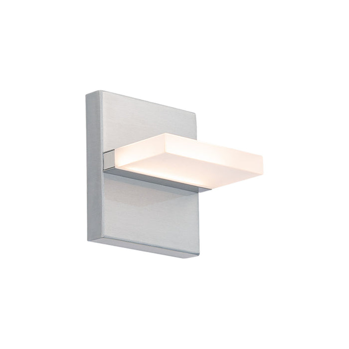 Oslo Squared Outdoor LED Wall Light in Brushed Aluminum.